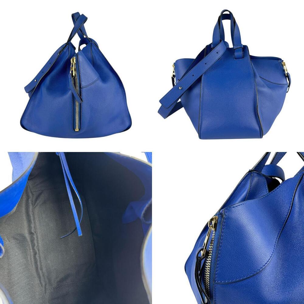 Loewe Blue Leather Shoulder Bag Hammock Gold - Picture 3 of 4